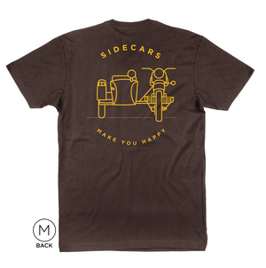 Happy Sidecars T-Shirt - Dark Chocolate