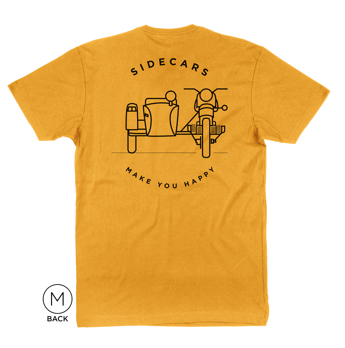 Happy Sidecars T-Shirt - Antique Gold