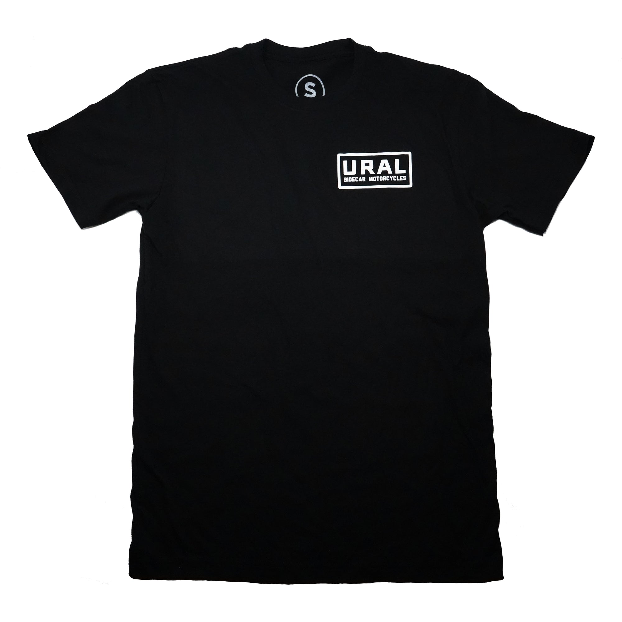 URAL Text Badge Crew Neck T-Shirt Black