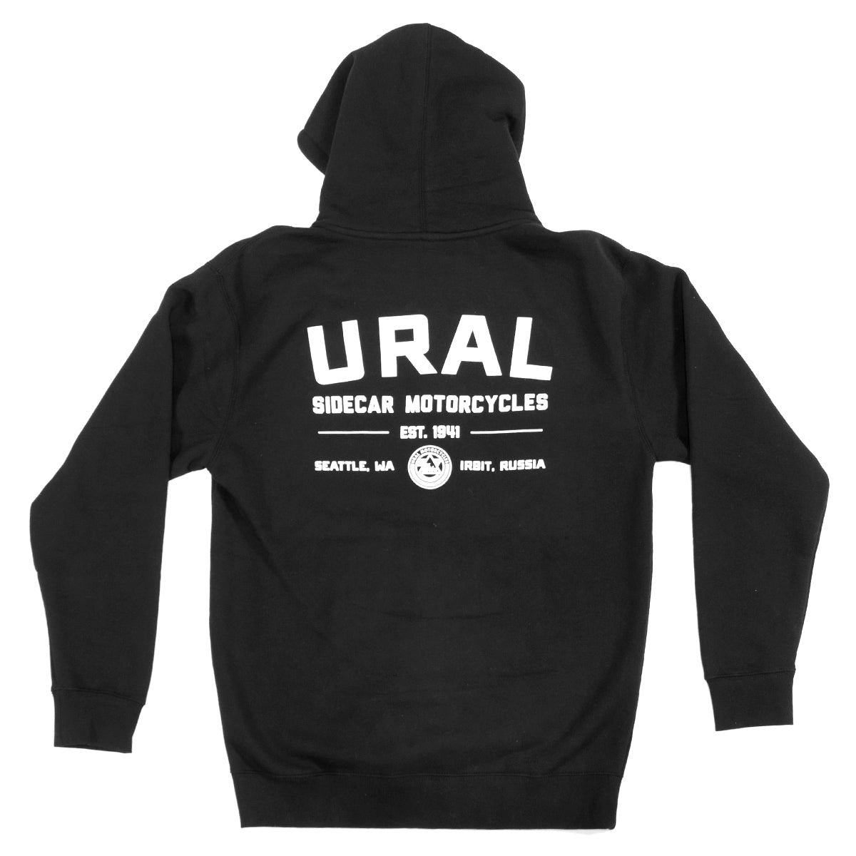URAL Text Badge Hoodie Black