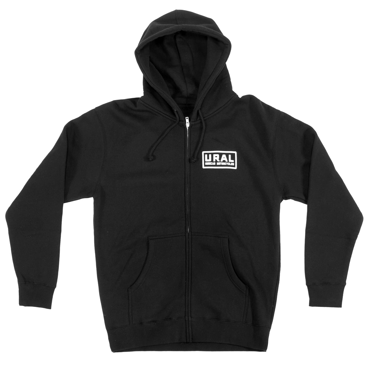 URAL Text Badge Hoodie Black