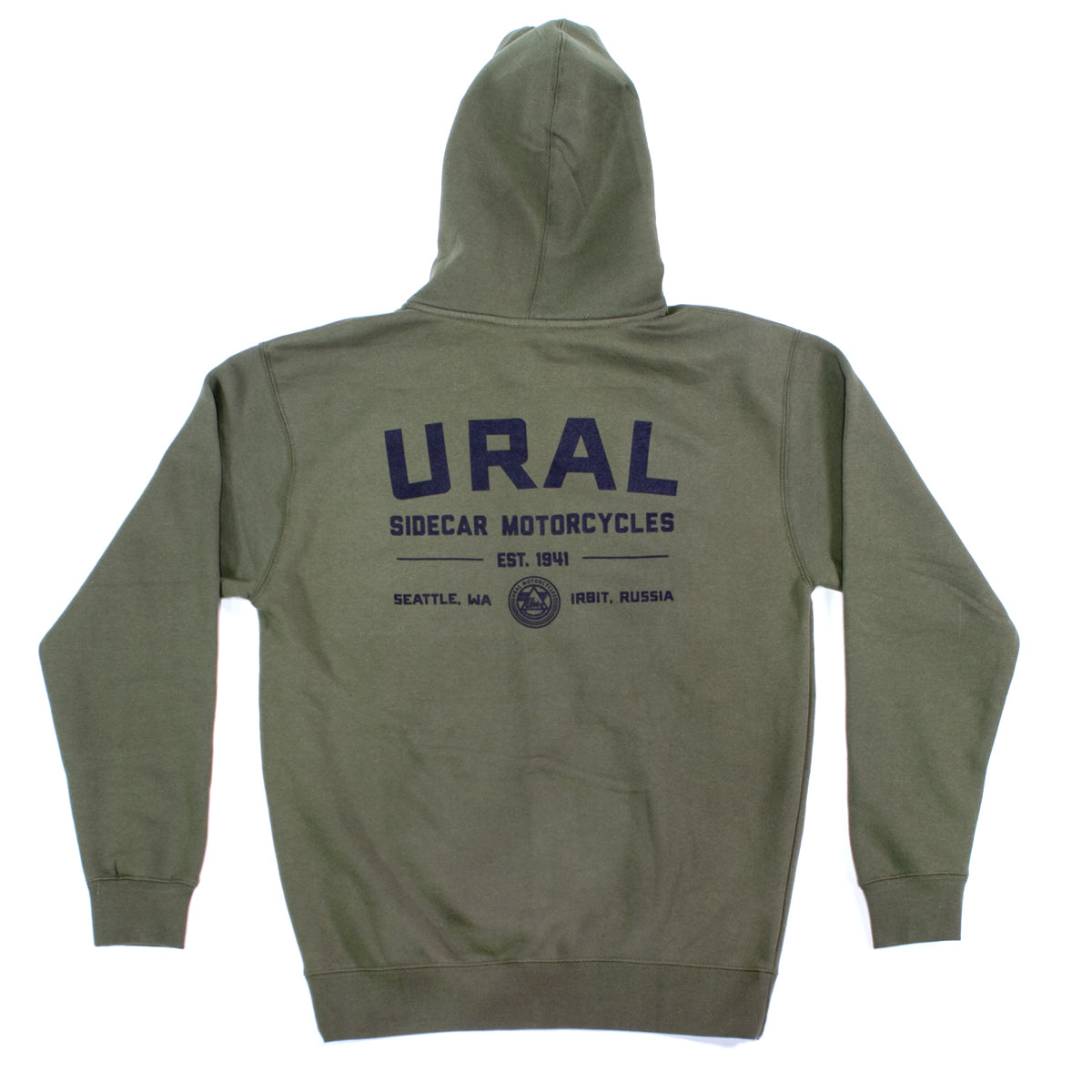 URAL Text Badge Hoodie Green