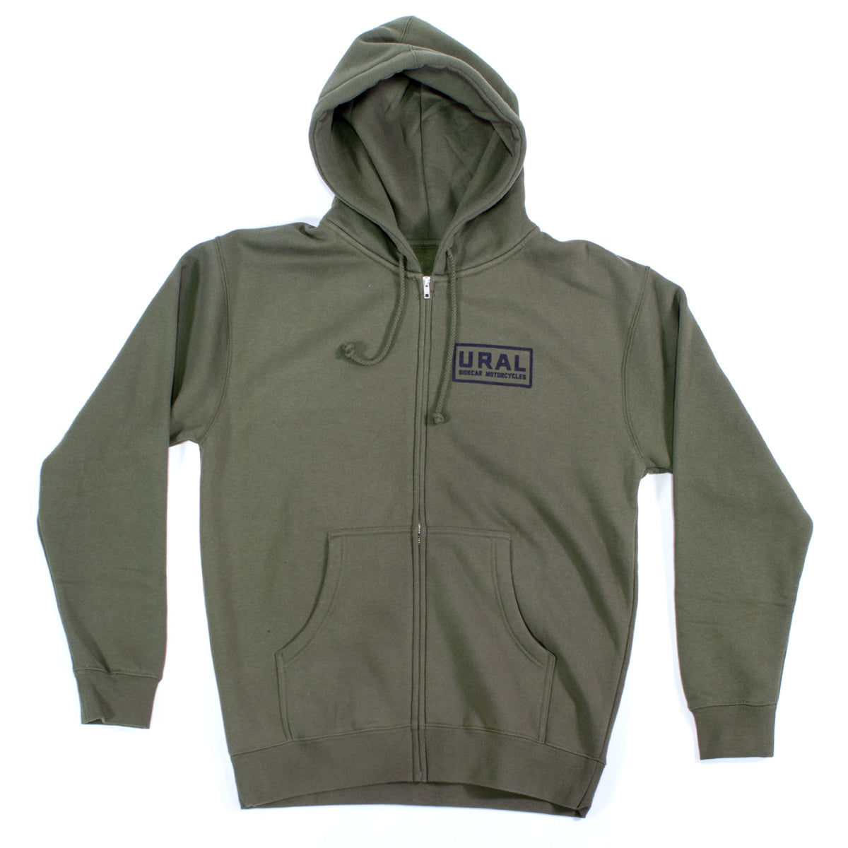 URAL Text Badge Hoodie Green