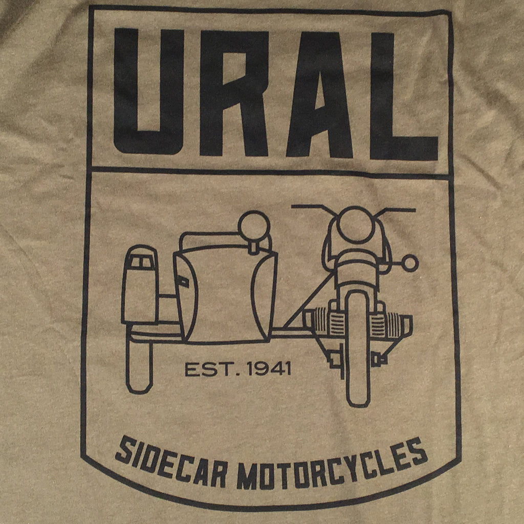 Ladies T-Shirt Sidecar Badge OD Green